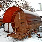 Односекционная баня-бочка «Тара» 2,6 метра: описание комплектаций, цены, фото