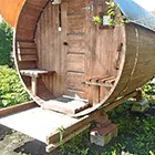 Односекционная баня-бочка «Вольга» 2,9 метра: описание комплектаций, цены, фото