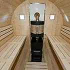 Трехсекционная баня-бочка «Пересвет» 5,5 метров: описание комплектаций, цены, фото