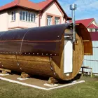 Трехсекционная баня-бочка «Святогор» 5 метров: описание комплектаций, цены, фото