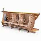 Трехсекционная баня-бочка «Святогор» 5 метров: описание комплектаций, цены, фото